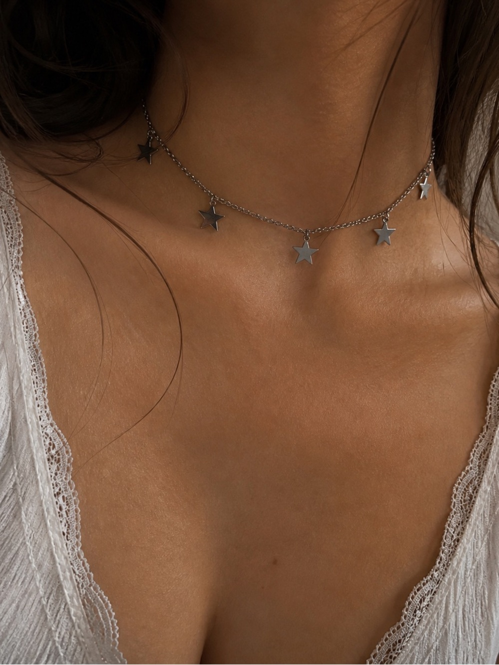 Brandy Melville Silver Star Necklace/choker